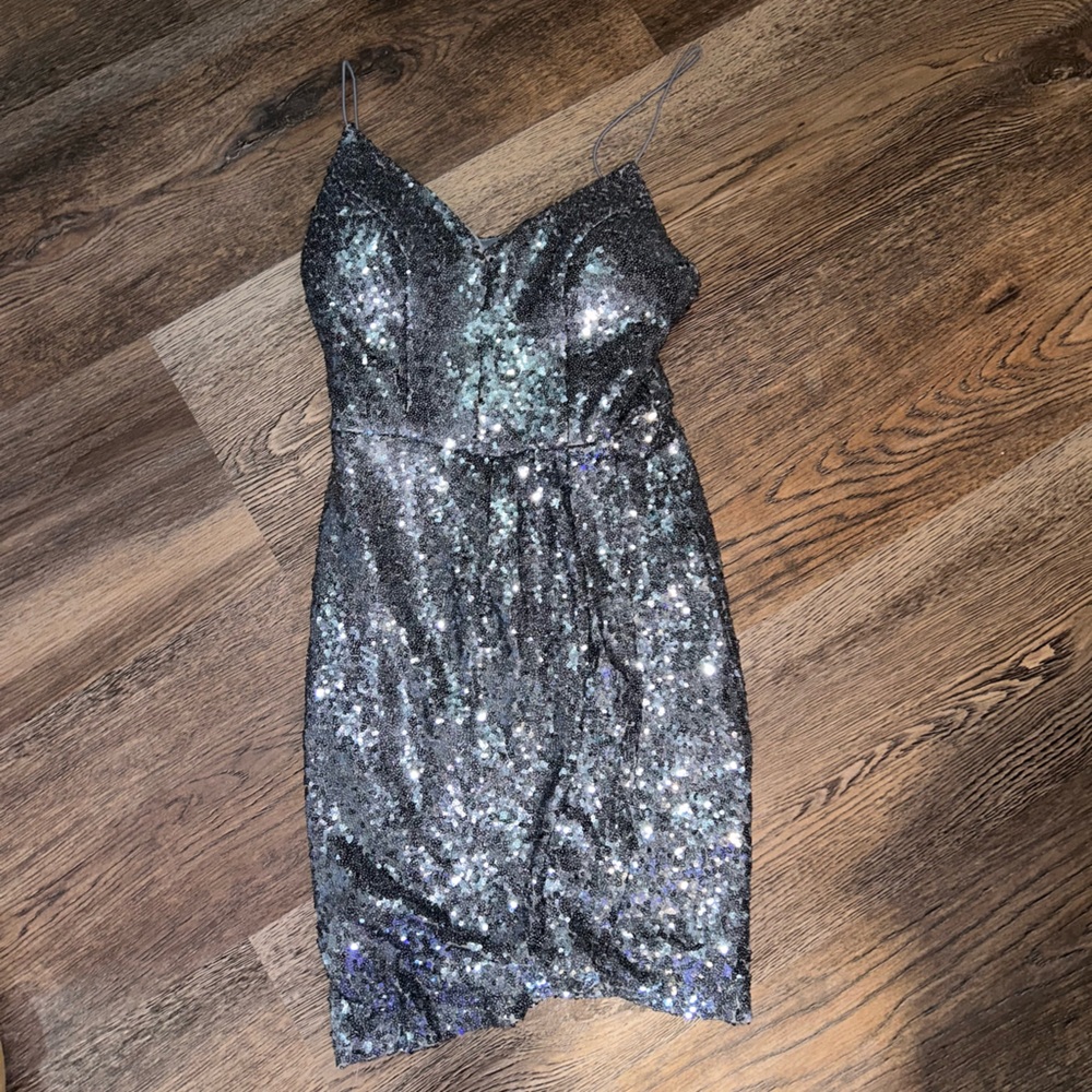Silver Sequin Dress